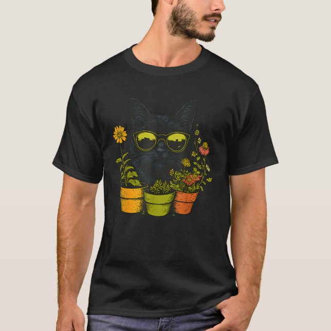 Gardening Because Punching People is Wrong Funny C T-Shirt (Front)