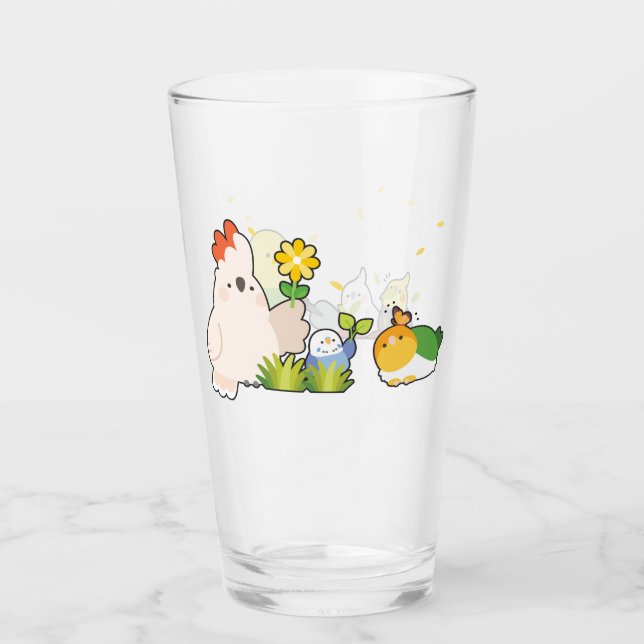 Gardening Birds Glass (Front)