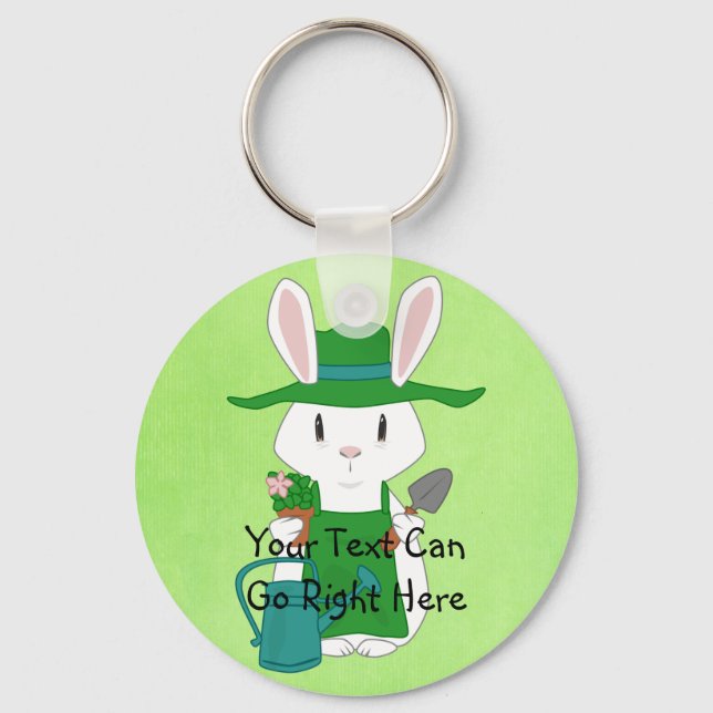 Gardening Bunny Keychain (Front)