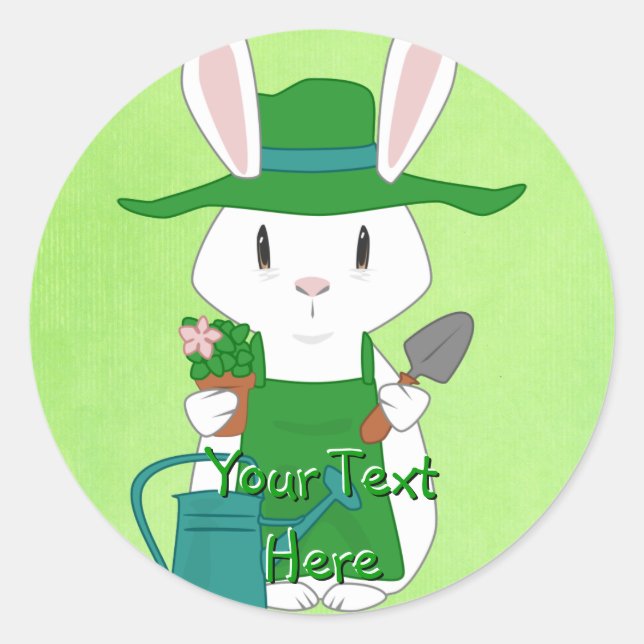Gardening Bunny Stickers (Front)