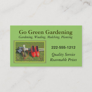 Gardening Business Card with tools customisable