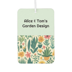Gardening Business QR Code Modern Promotional Car Air Freshener