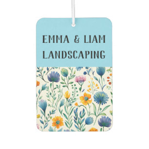 Gardening Business QR Code Promotional Branding Car Air Freshener