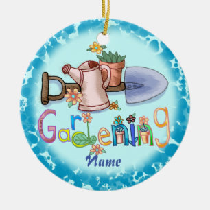 Gardening   ceramic ornament