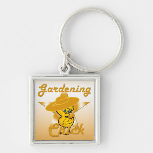 Gardening Chick #10 Key Ring