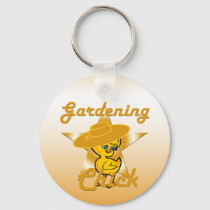Gardening Chick #10 Key Ring