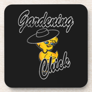 Gardening Chick #4 Coaster