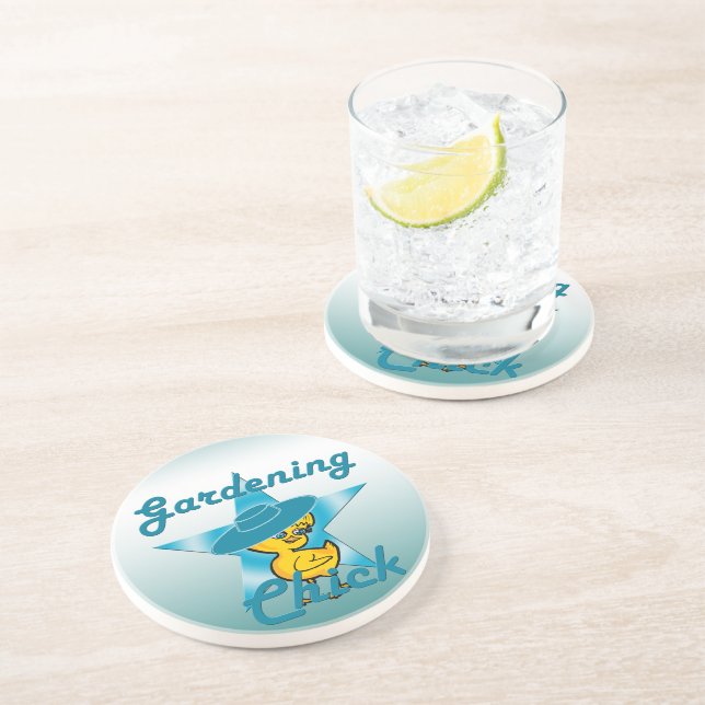 Gardening Chick #7 Coaster (Side)