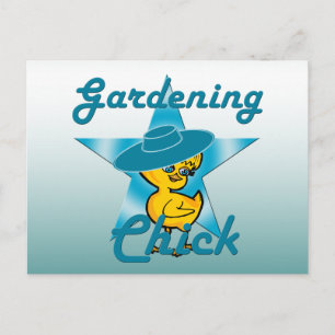 Gardening Chick #7 Postcard