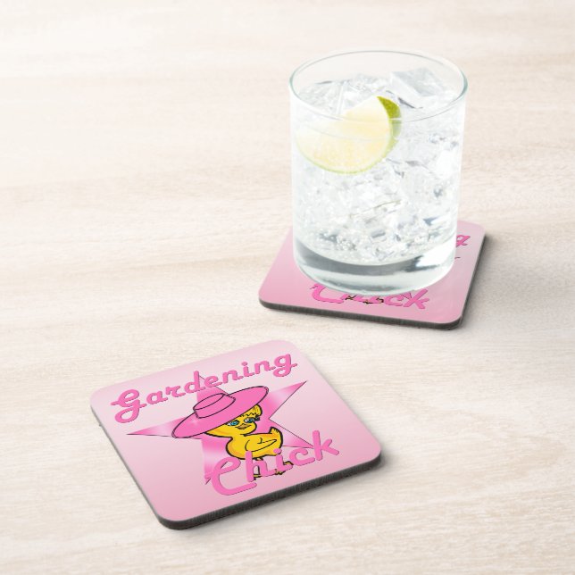 Gardening Chick #8 Coaster (Right Side)