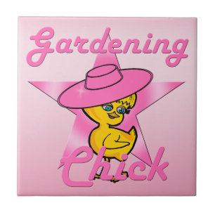 Gardening Chick #8 Tile