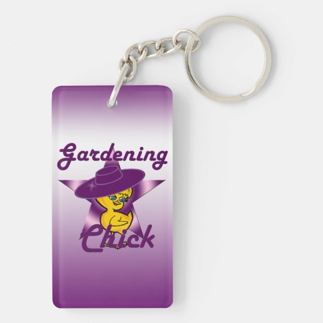 Gardening Chick #9 Key Ring (Back)