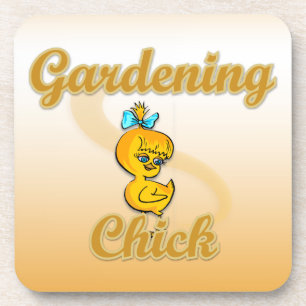 Gardening Chick Coaster