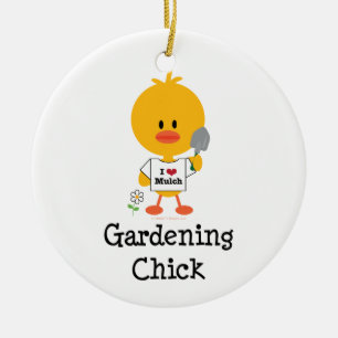 Gardening Chick Ornament