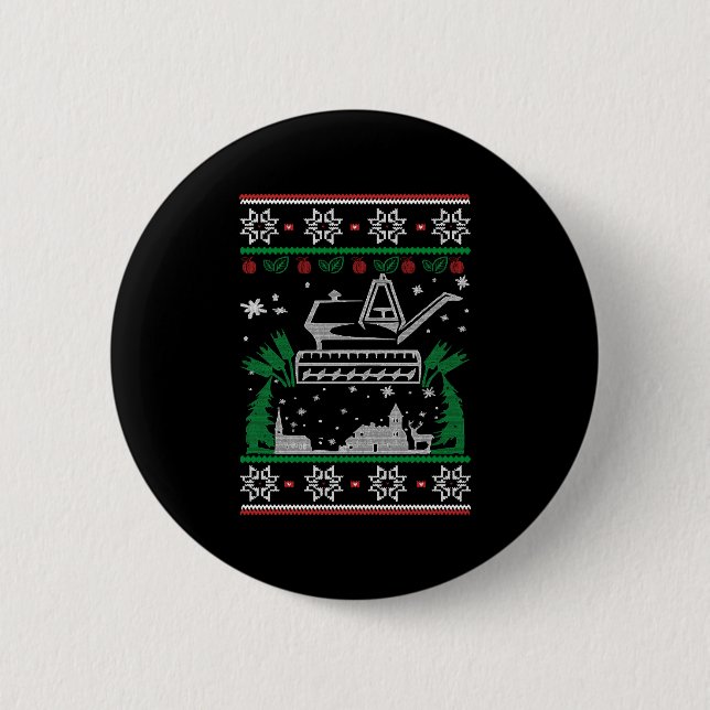 Gardening Christmas 6 Cm Round Badge (Front)