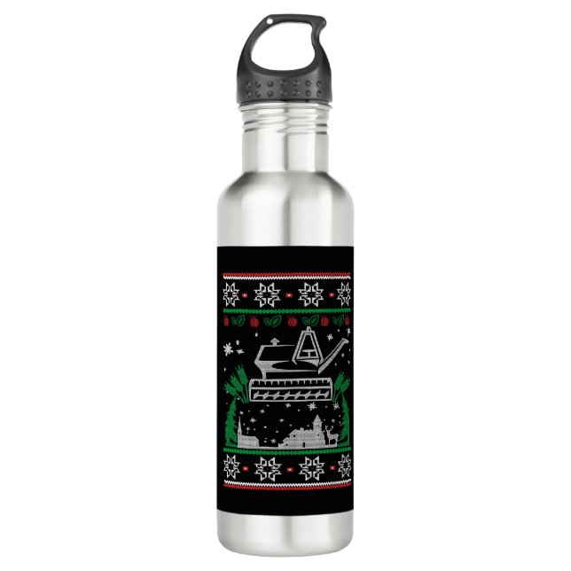Gardening Christmas 710 Ml Water Bottle (Front)