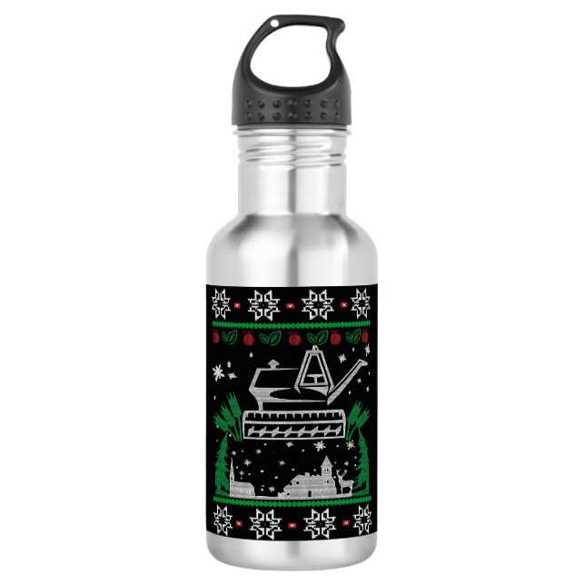 Gardening Christmas 710 Ml Water Bottle (Front)