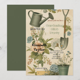 Gardening Club Party Invitation – Flowers, Plants