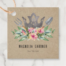 Gardening Crown Boho Chic Watercolor Tools Flowers