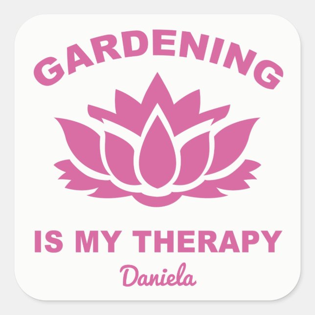 Gardening custom name & colour stickers (Front)
