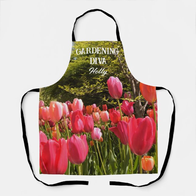 Gardening Diva All-Over Print Apron (Front)