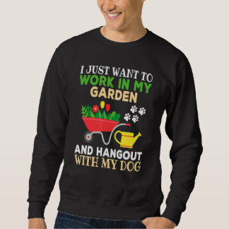 Gardening Dog   Gardener Garden Plants Sweatshirt