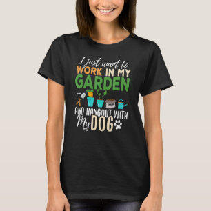 Gardening Dog Lover Gardener Garden Pet Gift Plant T-Shirt