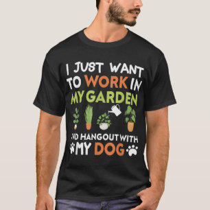 Gardening Dog Lover Gardener Garden Pet Plants T-Shirt
