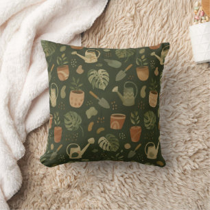 Gardening Elements Gift for Garnder Earthy Cushion