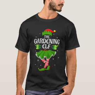 Gardening Elf Christmas Family Girls Women Elf Squ T-Shirt