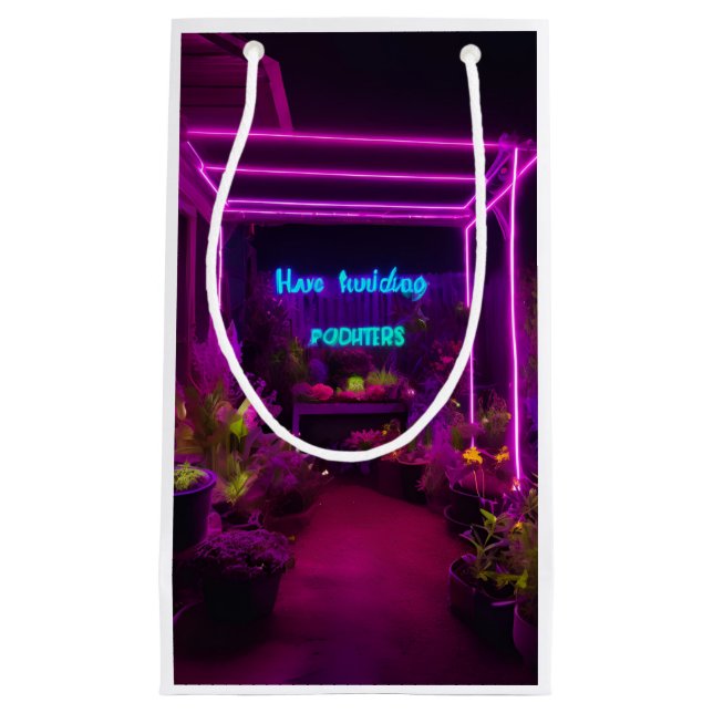 Gardening Enthusiast Designs with Punny Sayings Small Gift Bag (Front)