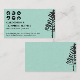 Gardening Equipment Tools Icon   Tree Business Card