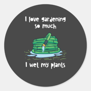 Gardening Garden Hose Gift Classic Round Sticker