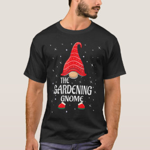 Gardening Gnome Buffalo Plaid Matching Family Chri T-Shirt