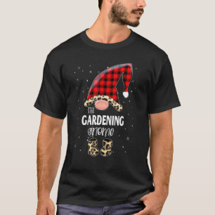 Gardening Gnome Buffalo Plaid Matching Family T-Shirt