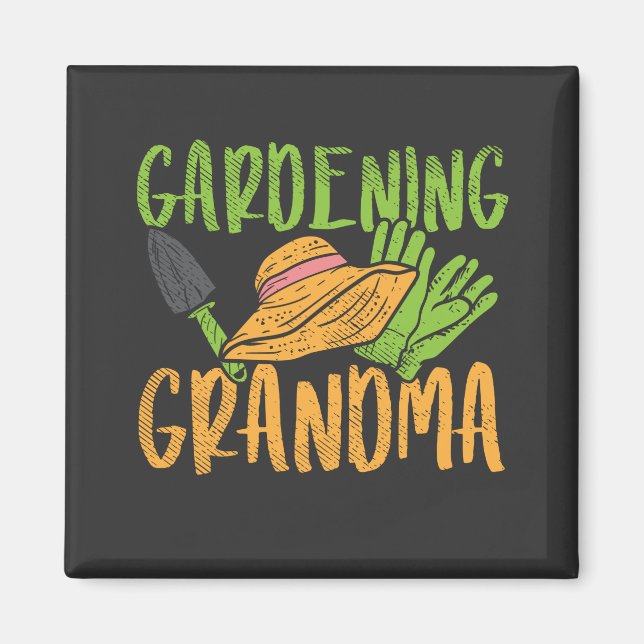 Gardening Grandma Magnet (Front)