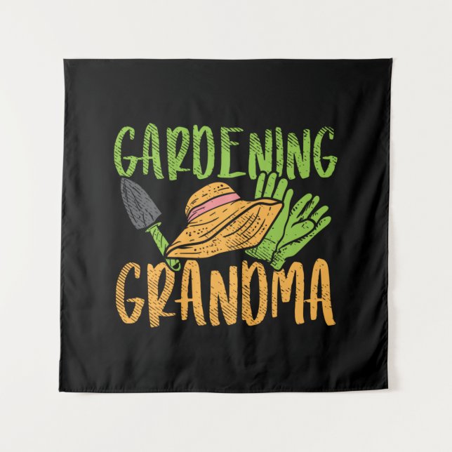 Gardening Grandma Tapestry (Front)