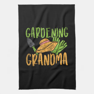 Gardening Grandma Tea Towel