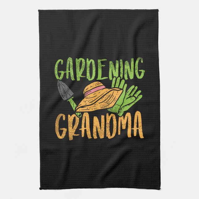 Gardening Grandma Tea Towel (Vertical)