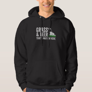 Gardening Grass And Beer Lawn Mowing Hoodie
