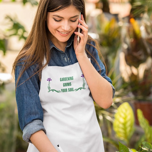 Gardening Grows Your Soul Long Apron (Creator Uploaded)