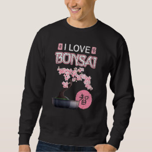 Gardening Hobby Retro Japanese Cherry Sakura Bonsa Sweatshirt