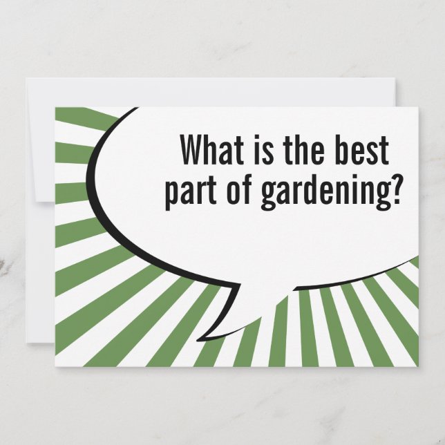 gardening hoes joke invitation (Front)