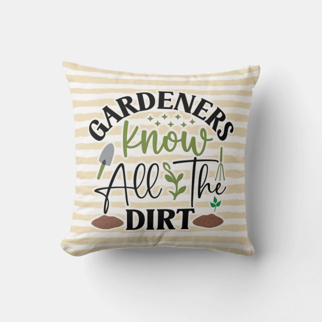 Gardening Humourous Design  Cushion (Front)