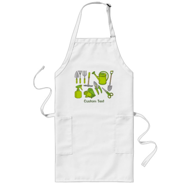 Gardening Icons Long Apron (Front)