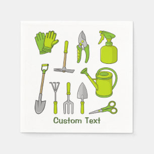 Gardening Icons Napkin
