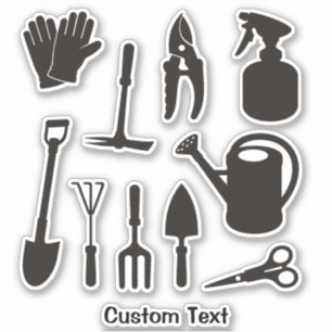 Gardening Icons Silhouettes