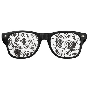 Gardening Icons Silhouettes Retro Sunglasses