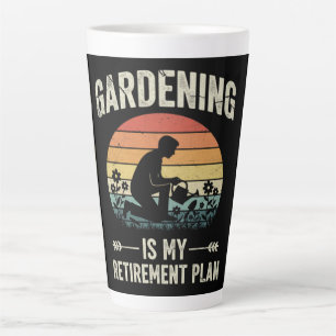 Gardening Is My Retirement Plan Vintage Latte Mug