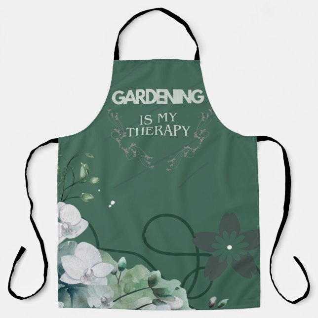 Gardening Is My Therapy Apron (Front)